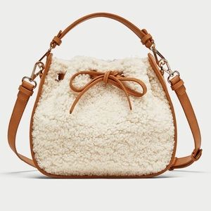 Faux Fur Mini Bucket Bag